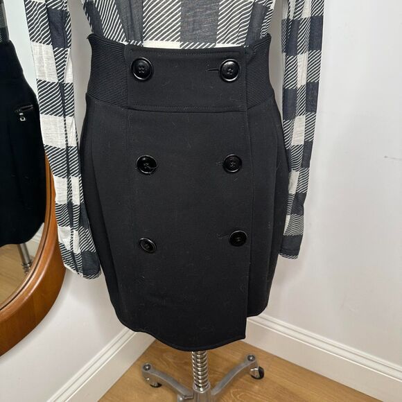 Proenza Schouler mod black mini skirt 60s retro - Picture 5 of 15